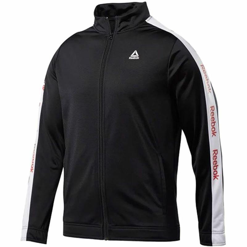 Chaqueta Deportiva para Hombre Reebok Essentials Linear Logo Negro