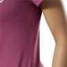 Camiseta de Manga Corta Mujer Reebok Linear Rosa Fuerte