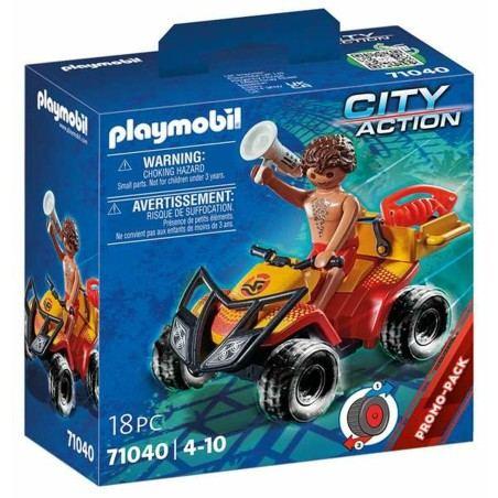 Playset Playmobil City Action Rescue Quad  18 Piezas 71040