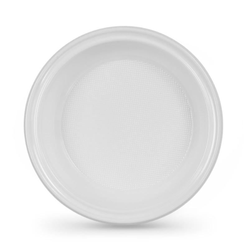 Set de platos reutilizables Algon Redondo Blanco 20,5 x 3 cm Plástico 100 Unidades