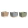 Set de Aperitivo DKD Home Decor 21,6 x 15 x 1,5 cm Porcelana Multicolor Bambú Escandinavo