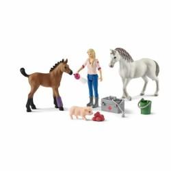 Animales Schleich Vet visiting mare and foal Plástico Caballo