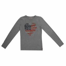 Camiseta de Manga Larga Infantil Levi's Fille Gris oscuro