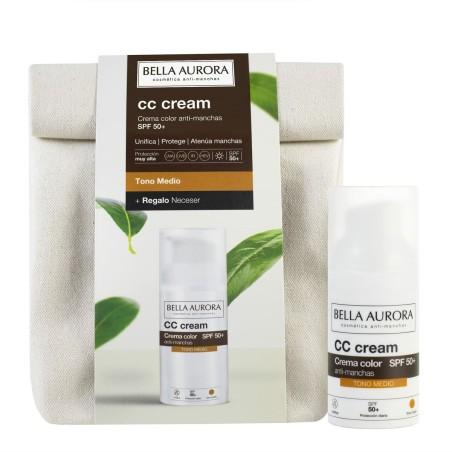 Crema Hidratante CC Cream Bella Aurora Tono Medio 30 ml 2 Piezas