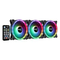 Ventilador de Caja Aerocool Duo 12 Pro ARGB Ø 12 cm (3 Unidades)