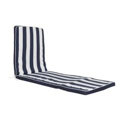 Cojín para Tumbona DKD Home Decor Hamaca Blanco Azul marino 190 x 60 x 5 cm