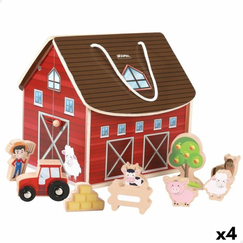 Playset Woomax Granja 9 Piezas 4 Unidades 19 x 18 x 19 cm