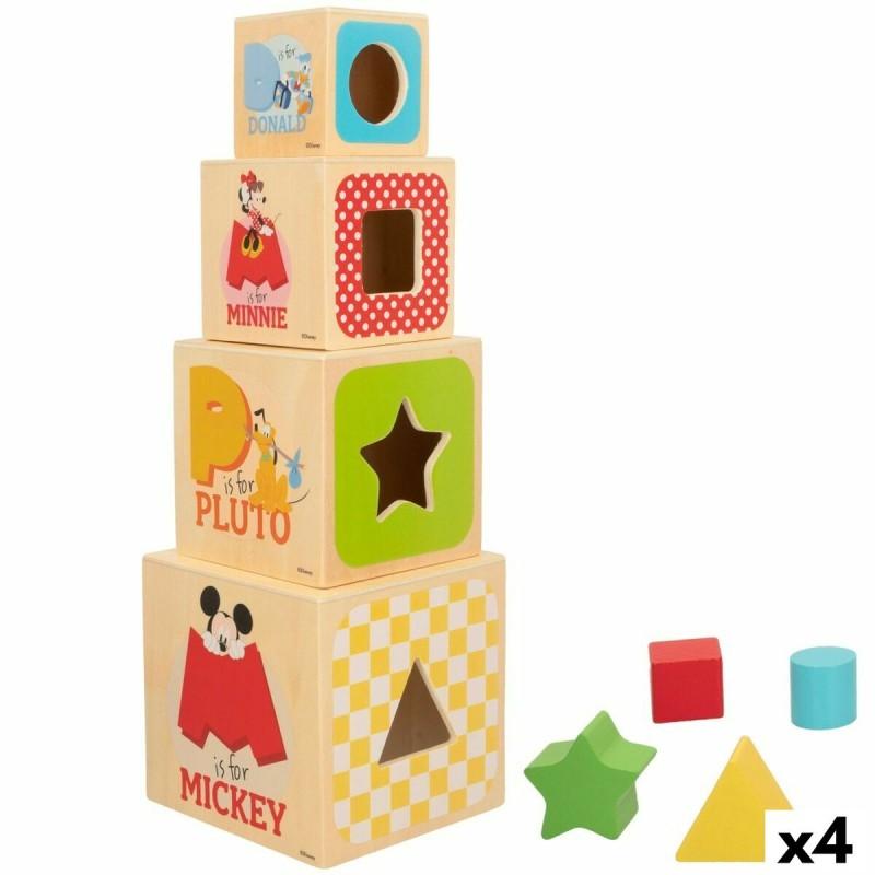 Bloques Apilables Disney 8 Piezas 4 Unidades 12,2 x 12,2 x 12,2 cm