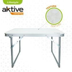 Mesa Plegable Aktive Blanco 60 x 40 x 40 cm (4 Unidades)