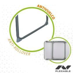 Mesa Plegable Aktive Blanco 60 x 40 x 40 cm (4 Unidades)