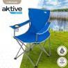 Silla Plegable para Camping Aktive Azul 45 x 82 x 47 cm (4 Unidades)