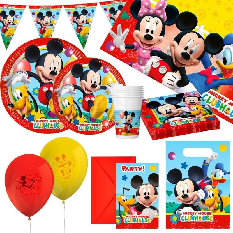 Set Artículos de Fiesta Mickey Mouse 66 Piezas