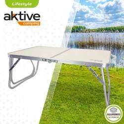 Mesa Plegable Aktive Crema 60 x 25 x 40 cm (4 Unidades)