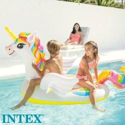 Colchoneta Hinchable Unicornio Intex 201 x 97 x 140 cm (4 Unidades)