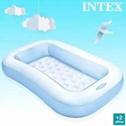 Piscina Hinchable para Niños Intex Rectangular Azul Blanco 90 L 166 x 25 x 100 cm (6 Unidades)