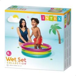 Piscina Hinchable para Niños Intex Arcoíris Aros 63 L 86 x 25 x 86 cm (12 Unidades)