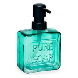 Dispensador de Jabón Pure Soap 250 ml Cristal Verde Plástico (12 Unidades)