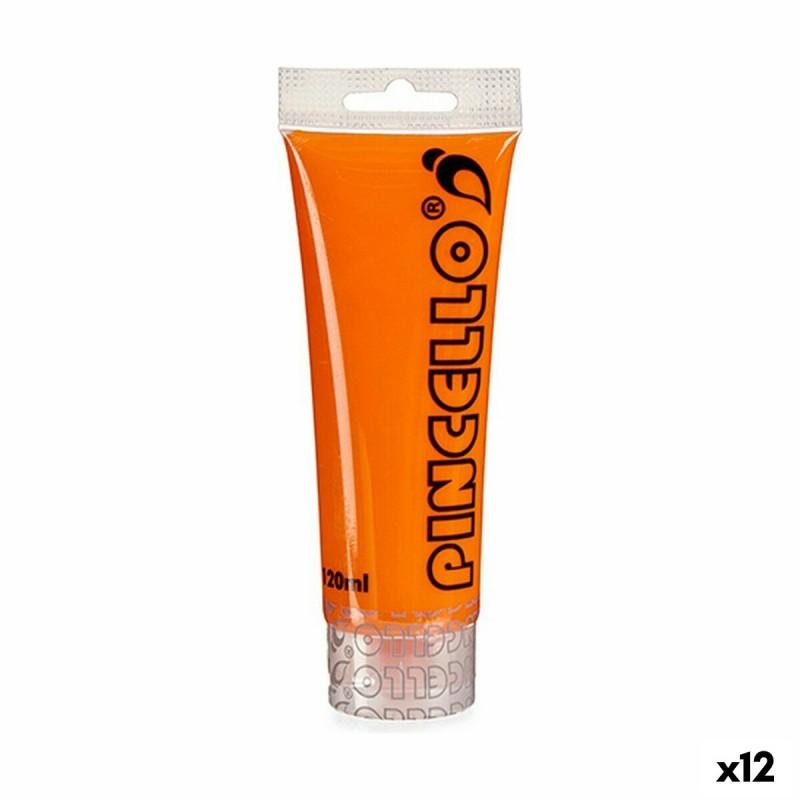 Pintura acrílica Naranja 120 ml (12 Unidades)