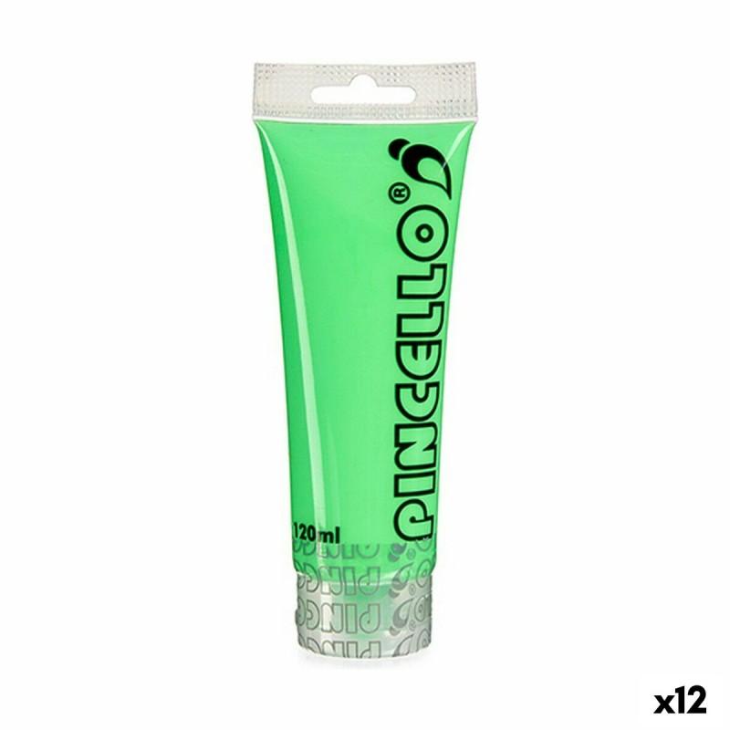 Pintura acrílica Neon Verde 120 ml (12 Unidades)