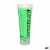 Pintura acrílica Neon Verde 120 ml (12 Unidades)