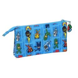 Portatodo Triple PJ Masks Azul 22 x 12 x 3 cm