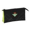 Portatodo Triple Real Betis Balompié Negro Lima 22 x 12 x 3 cm