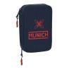 Plumier Doble Munich Flash Azul marino 12.5 x 19.5 x 4 cm (28 piezas)