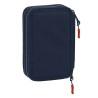 Plumier Doble Munich Flash Azul marino 12.5 x 19.5 x 4 cm (28 piezas)