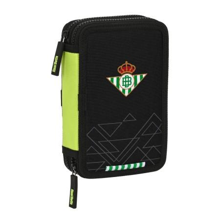 Plumier Doble Real Betis Balompié Negro Lima 12.5 x 19.5 x 4 cm (28 piezas)