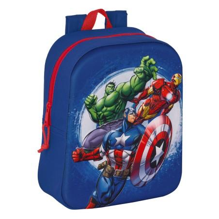 Mochila Escolar The Avengers 3D Azul marino 22 x 27 x 10 cm