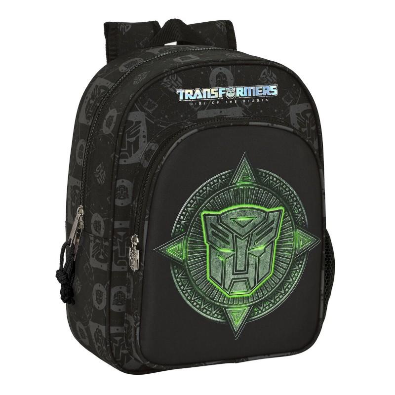 Mochila Escolar Transformers 26 x 34 x 11 cm Negro