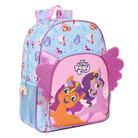 Mochila Escolar My Little Pony Wild & free Azul Rosa 33 x 42 x 14 cm