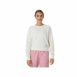 Sudadera sin Capucha Mujer Asics Tiger Blanco