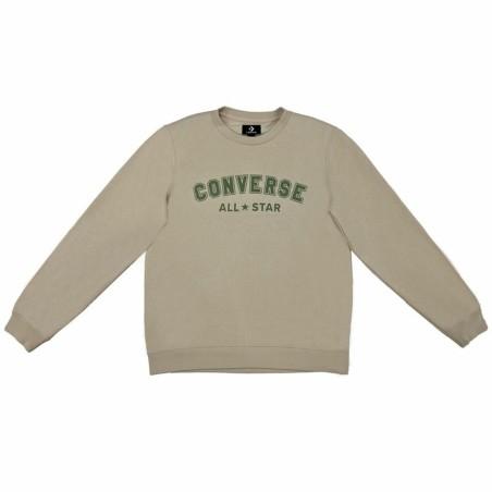 Sudadera sin Capucha Hombre Converse Classic Fit All Star Single Screen Marrón