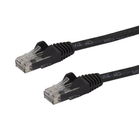 Cable de Red Rígido UTP Categoría 6 Startech Cable de Red Cat6 con Conectores Snagless RJ45 - 30,4m Negro Negro