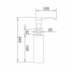 Dispensador de Jabón Pyramis DP-01 028102501 chrom Cromo