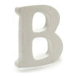 Letra B Blanco Poliestireno 15 x 12,5 cm (12 Unidades)