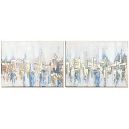 Cuadro DKD Home Decor Nueva York Loft 80 x 3,5 x 60 cm (2 Unidades)