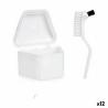 Set para Dentaduras Postizas Blanco Polipropileno (12 Unidades)