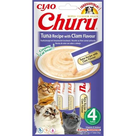 Snack para Gatos Inaba Churu 4 x 14 g Marisco Atún