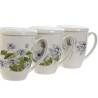 Taza con Filtro para Infusiones DKD Home Decor Azul Blanco Verde Acero Inoxidable Porcelana 380 ml (3 Unidades)