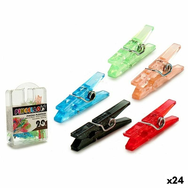 Pinzas Plástico Multicolor (24 Unidades)