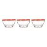 Set de Cuencos Karaman Rojo Transparente Vidrio Polietileno Ø 10,5 cm 275 ml (8 Unidades)