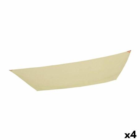 Velas de sombra Aktive Triangular Crema 200 x 0,5 x 300 cm (4 Unidades)