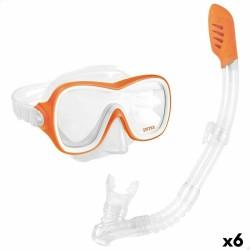 Gafas de Buceo con Tubo Intex Wave Rider Naranja