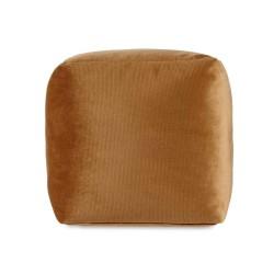 Puff Terciopelo Beige 30 x 30 x 30 cm (4 Unidades)