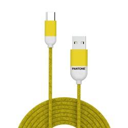 Cable USB-C a USB Celly PT-TC001-5Y Amarillo 1,5 m