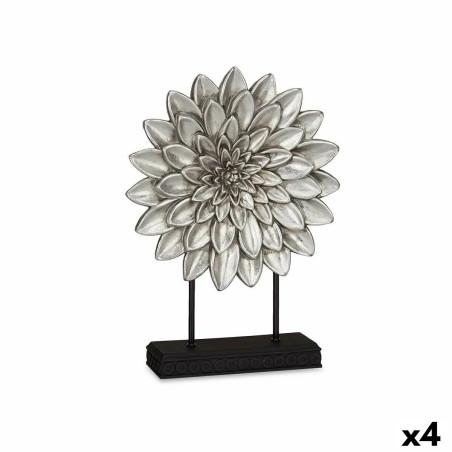 Figura Decorativa Mandala Plateado 29 x 39 x 10 cm (4 Unidades)