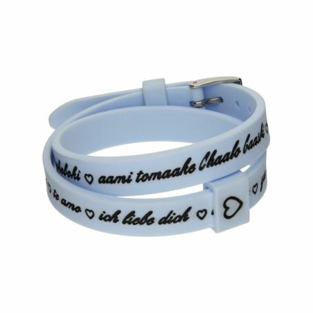 Pulsera Mujer il mezzometro I LOVE YOU SILVER - BRACCIALE IN SILICONE/SILICONE BRACELET