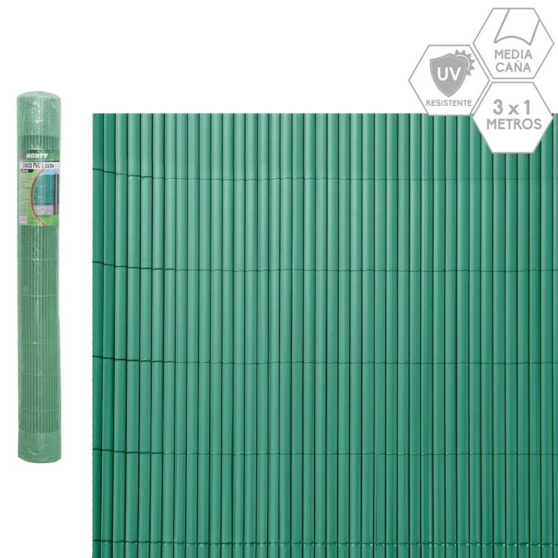 Cañizo Verde PVC Plástico 3 x 1 cm